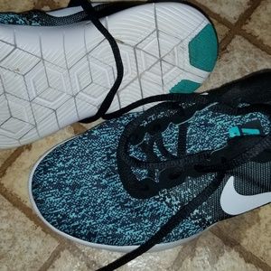 teal and black nikes